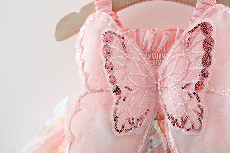 Peach Flutterby Dress