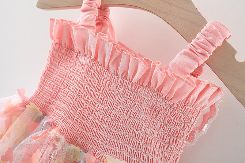 Peach Flutterby Dress