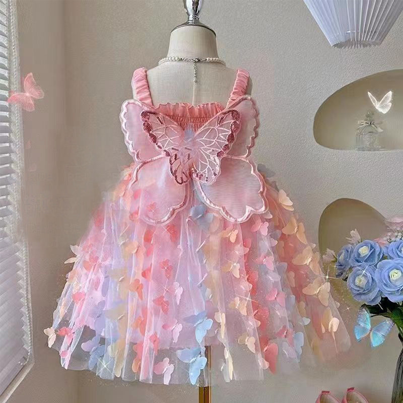 Peach Flutterby Dress