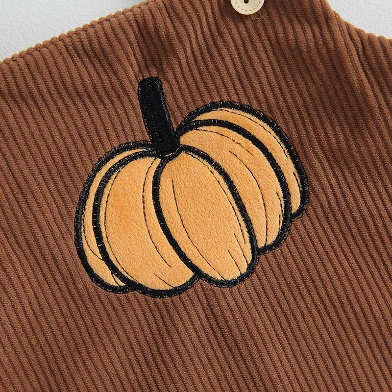 Corduroy Pumpkin Romper