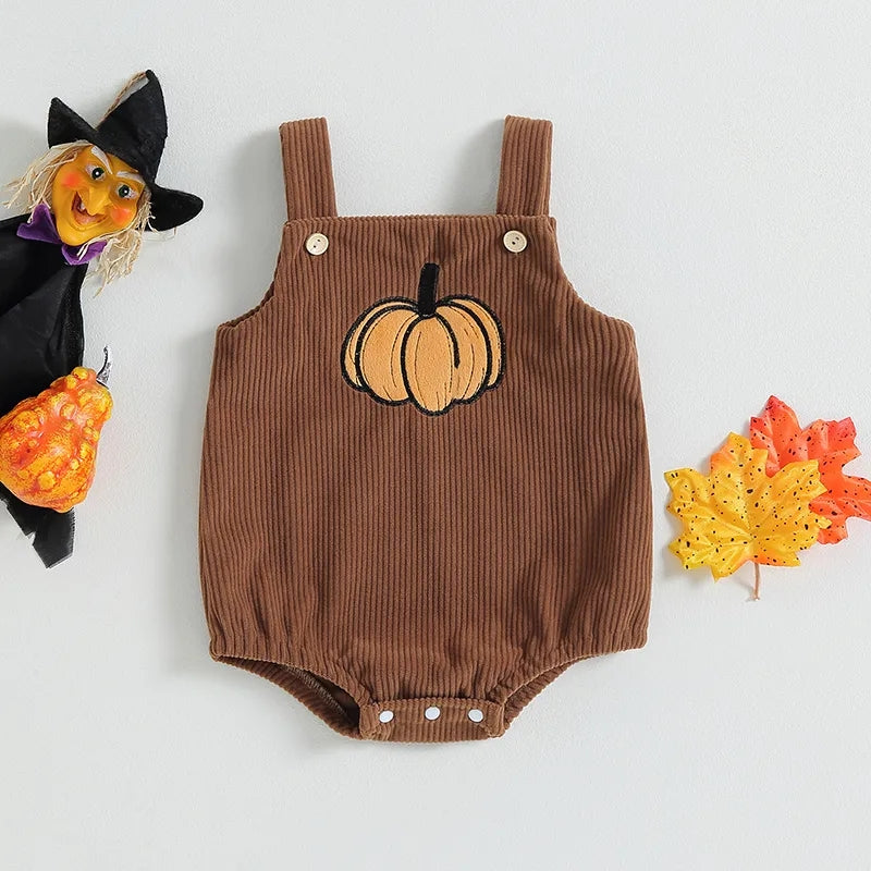 Corduroy Pumpkin Romper