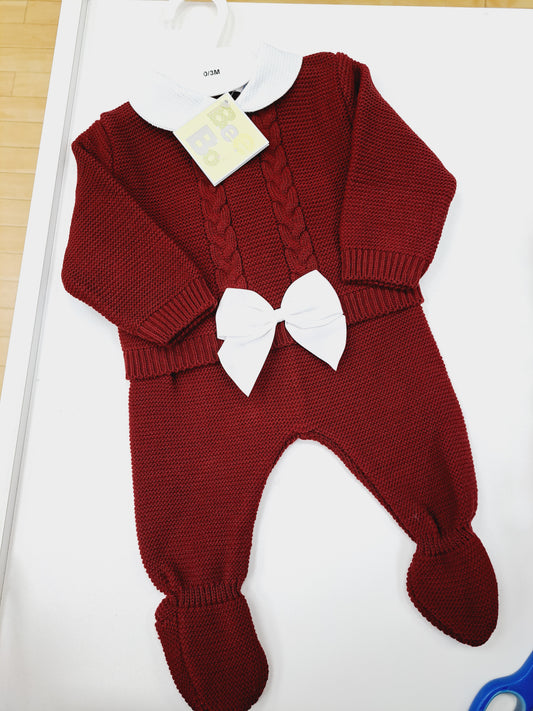 Wine Red Knit 2pc Set