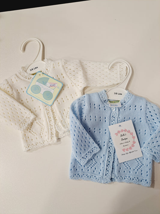 Tiny Baby and Newborn Cardigans (3 colours)