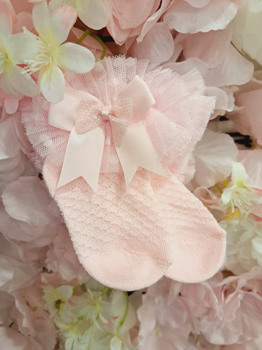 Tutu ankle socks in pink