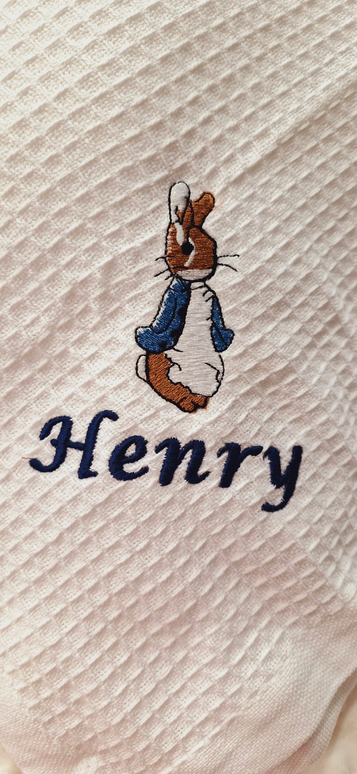 Personalised Waffle Cotton Blanket