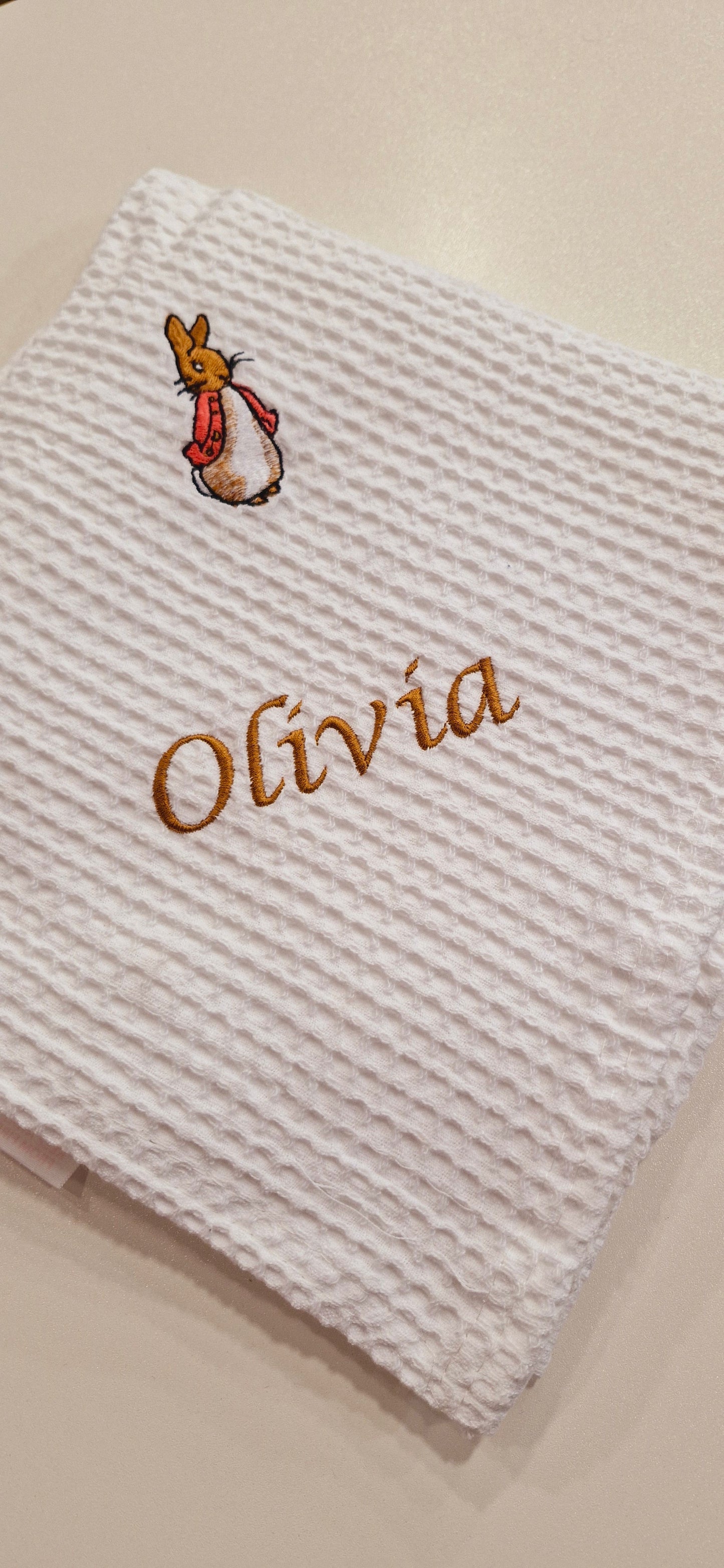 Personalised Waffle Cotton Blanket