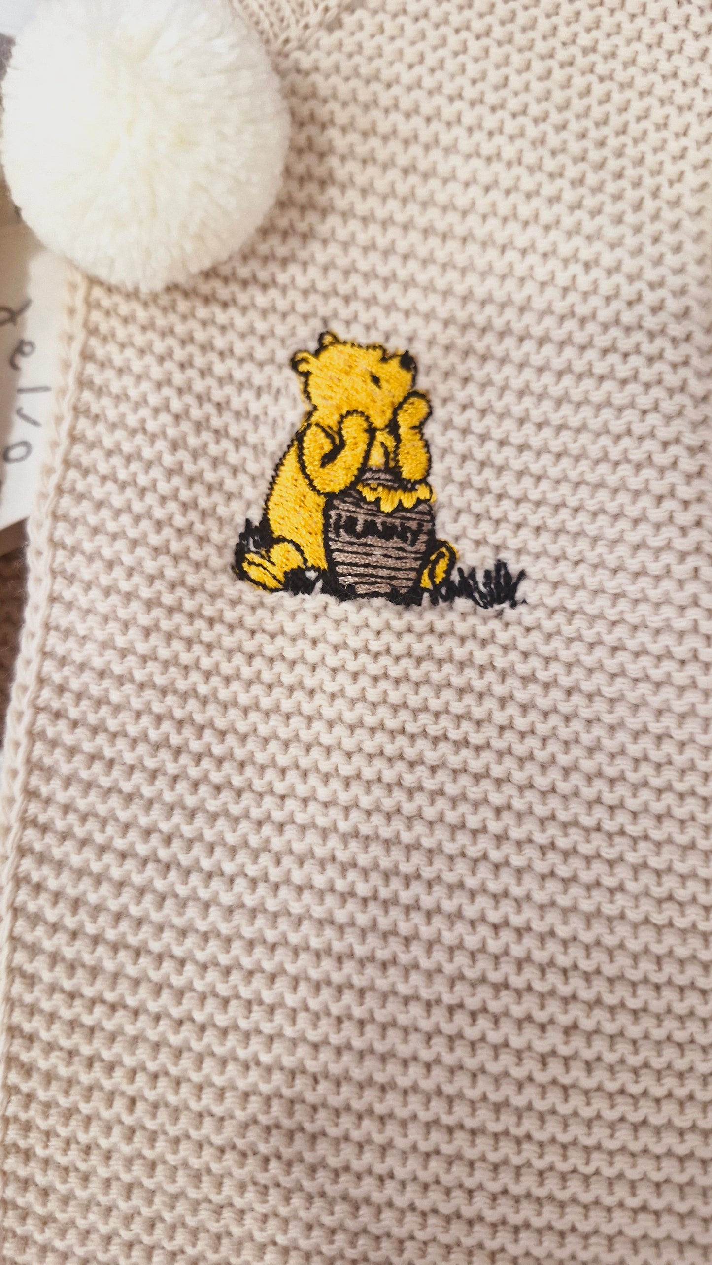 Pooh Bear Pom Pom Knit Set