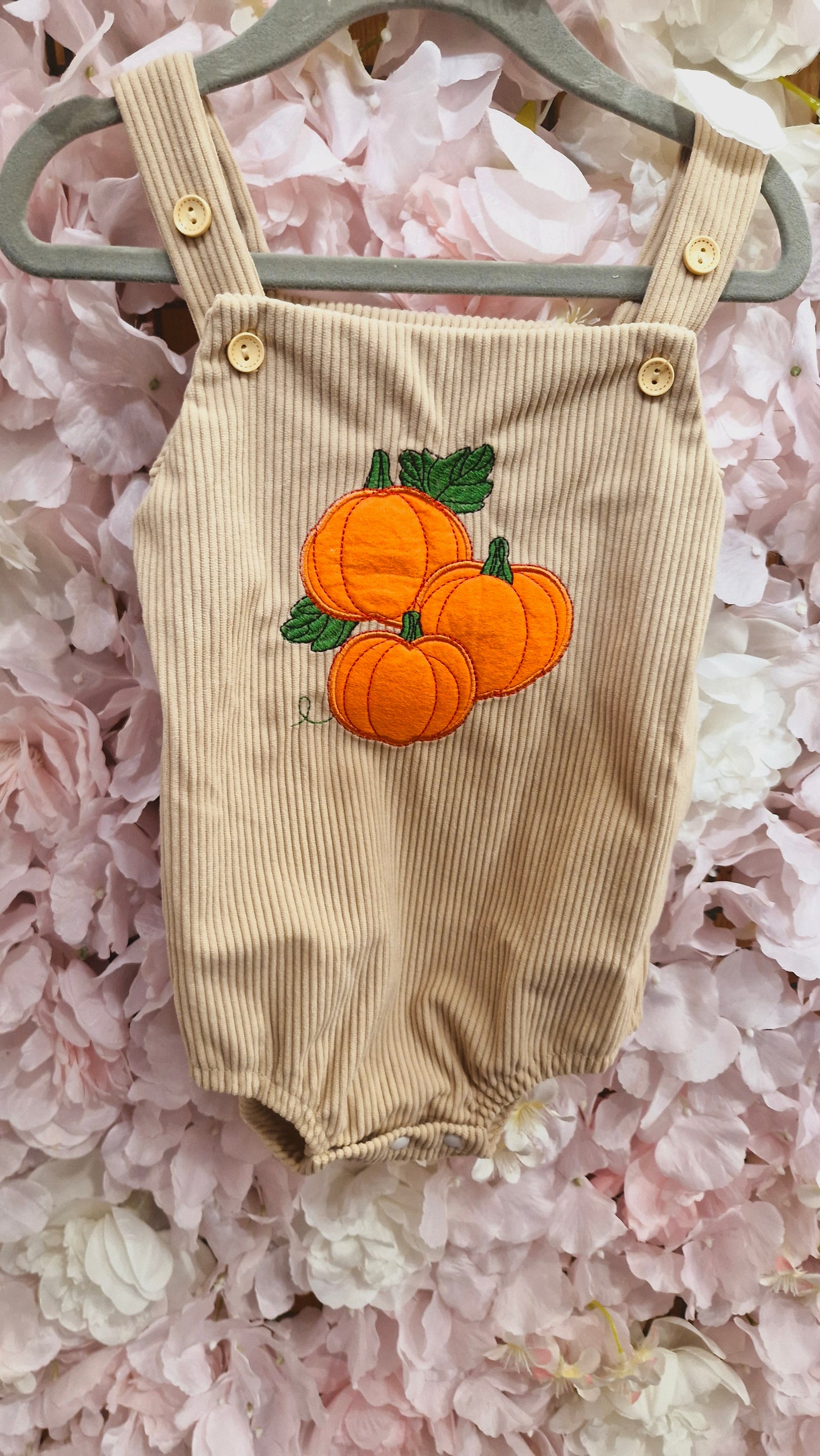 Pumpkin Corduroy Romper