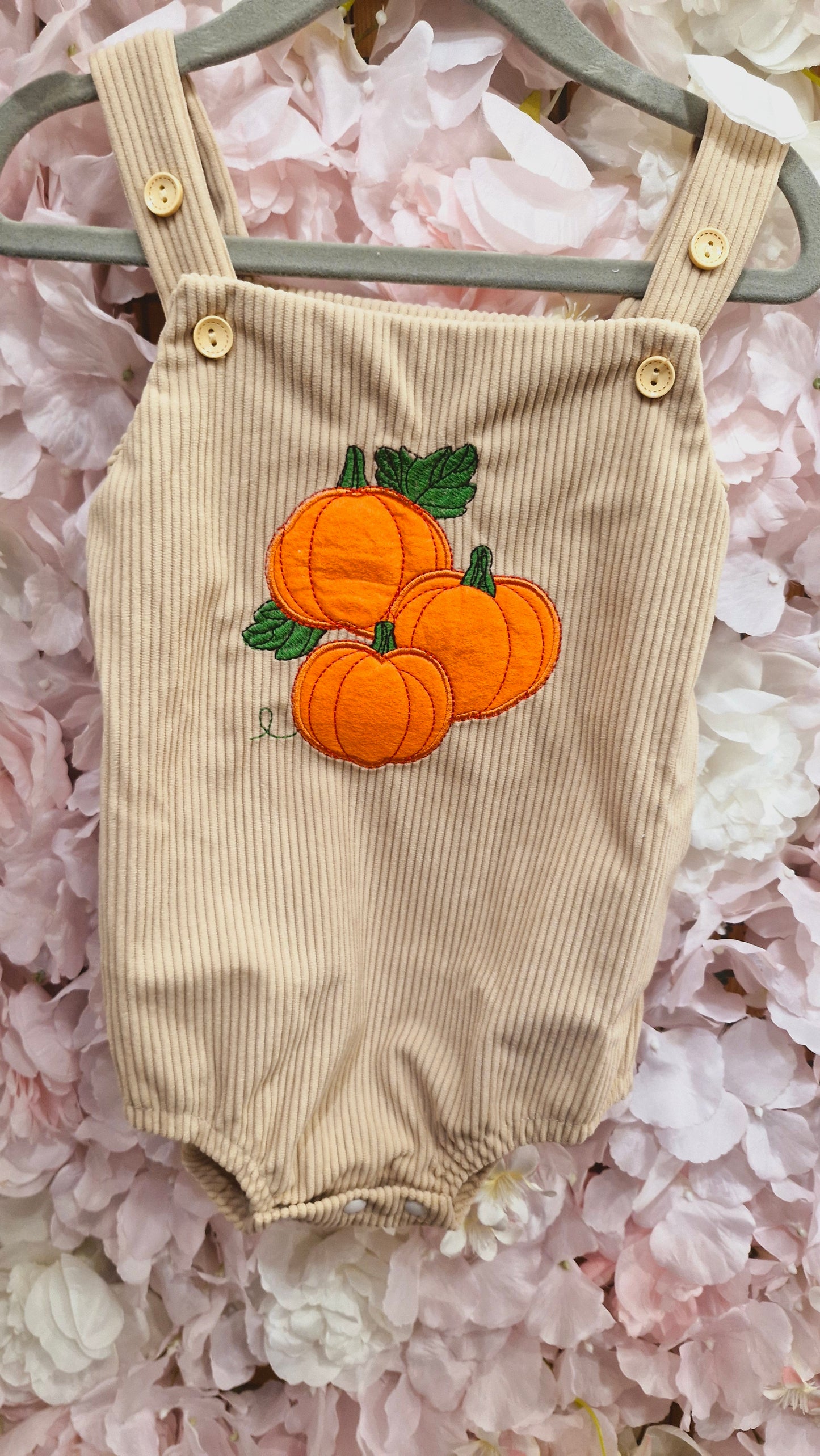 Pumpkin Corduroy Romper