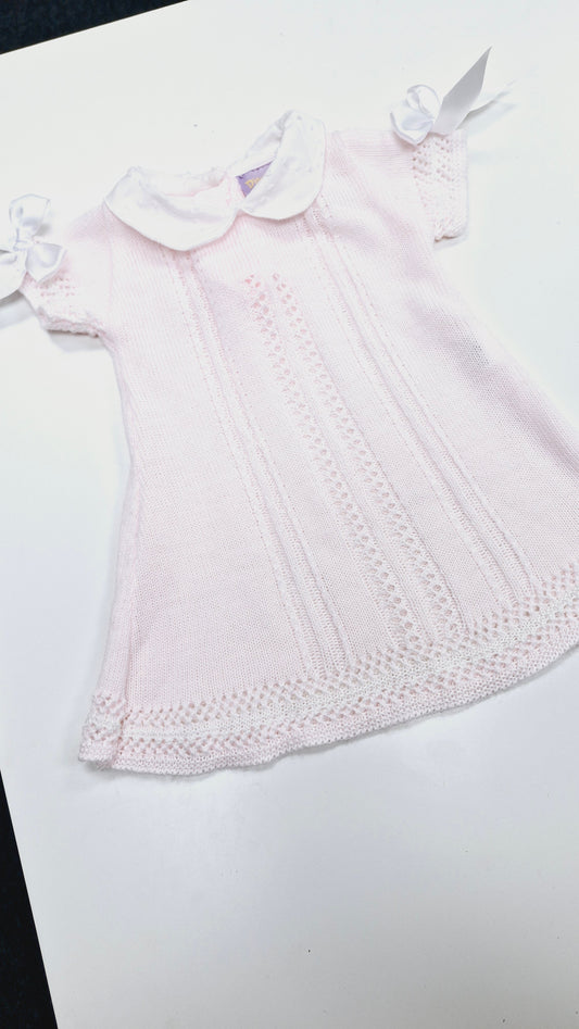 Pink Knit Spainish Dress 0-3 months