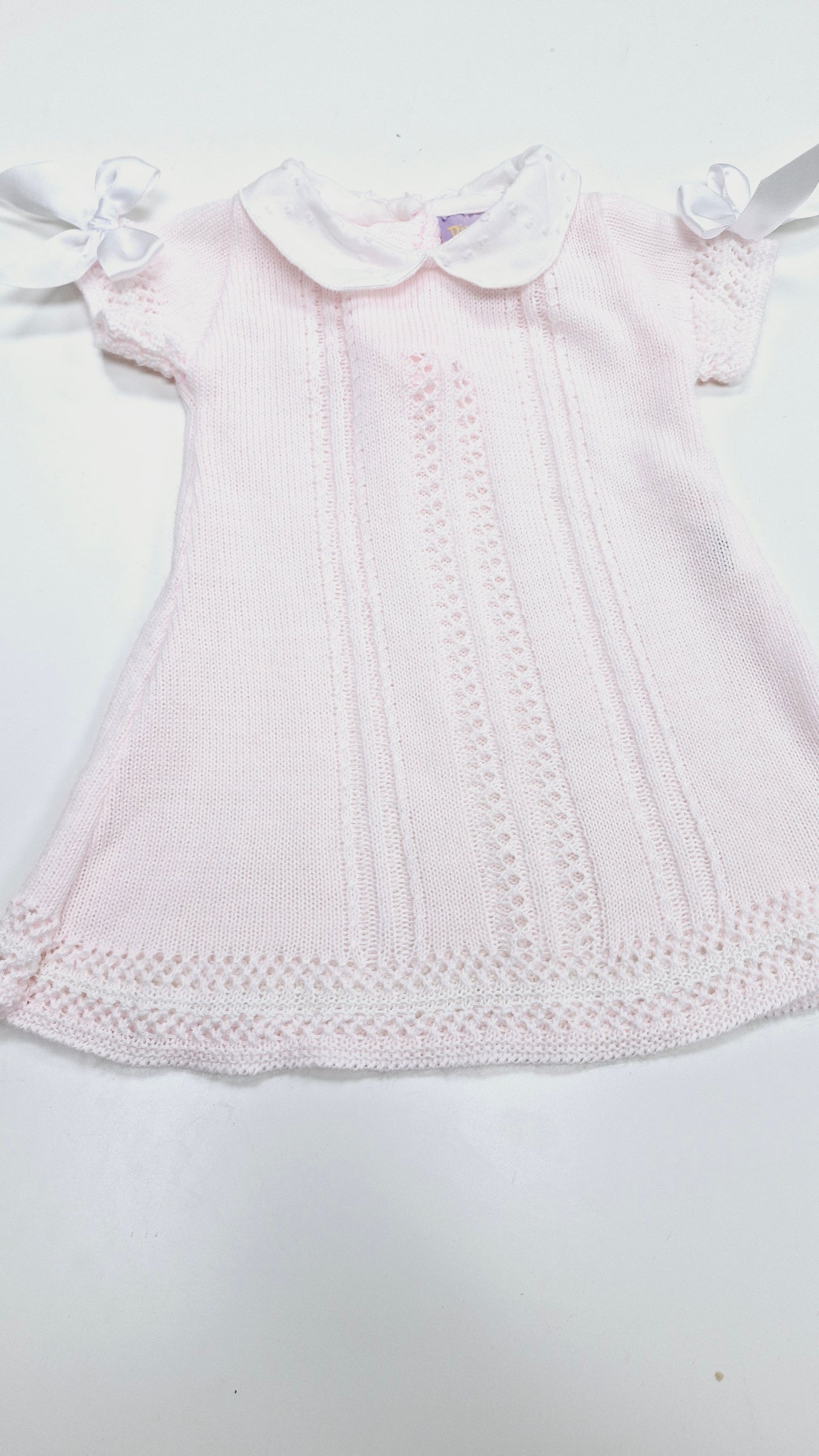 Pink Knit Spainish Dress 0-3 months