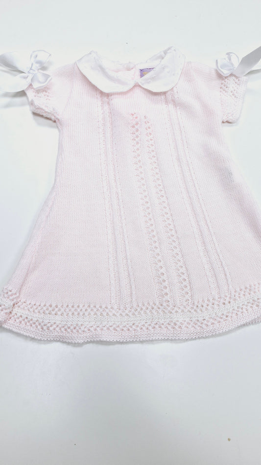 Pink Knit Spainish Dress 0-3 months