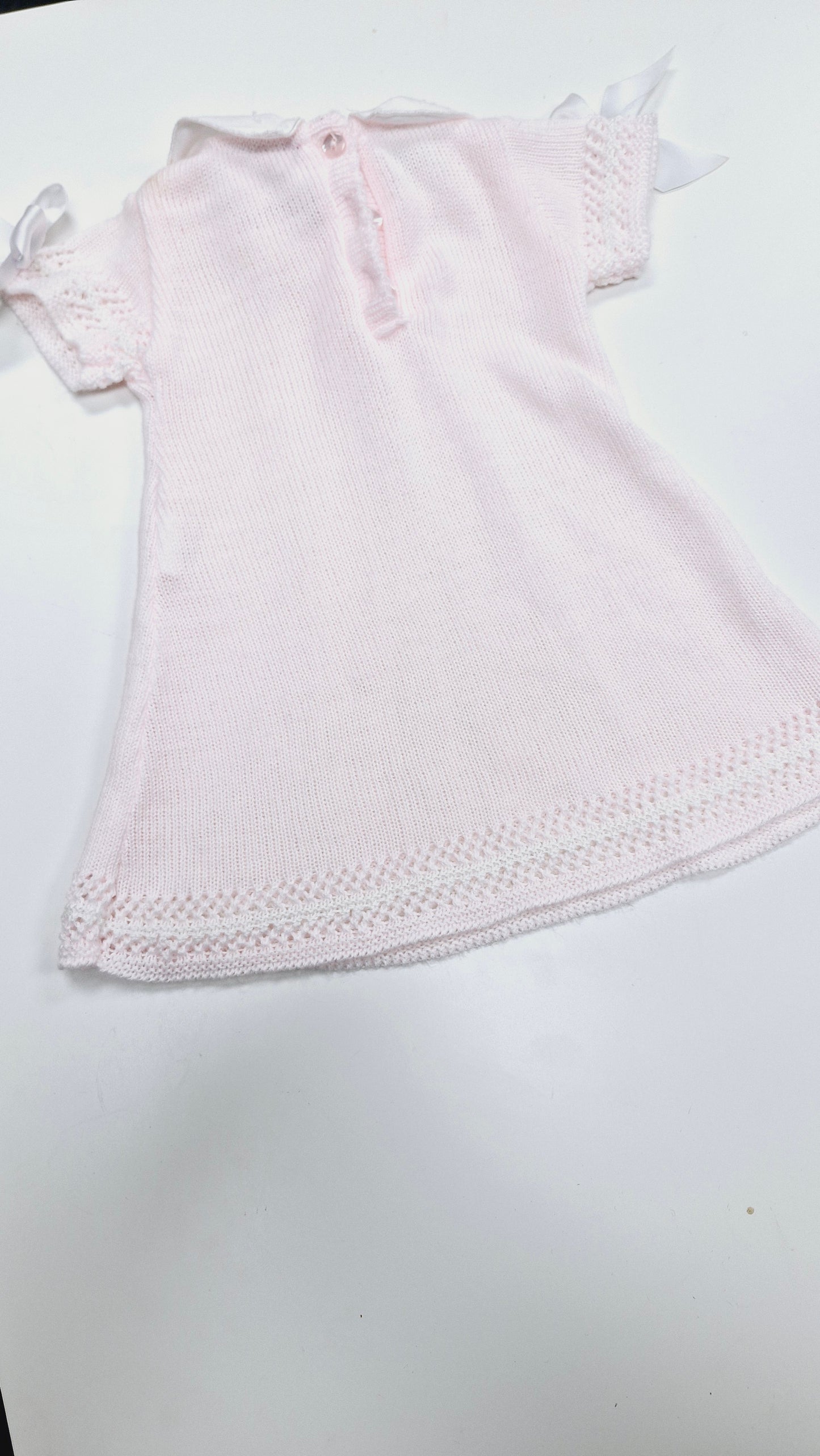 Pink Knit Spainish Dress 0-3 months