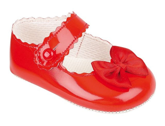 Baypod Red Bow Pram Shoes