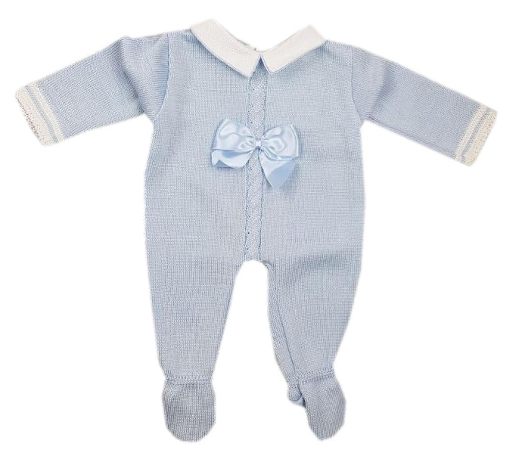 Spainish Knit Blue all in one romper