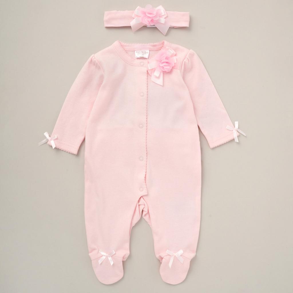 Frill Petals Sleepsuit and Headband set