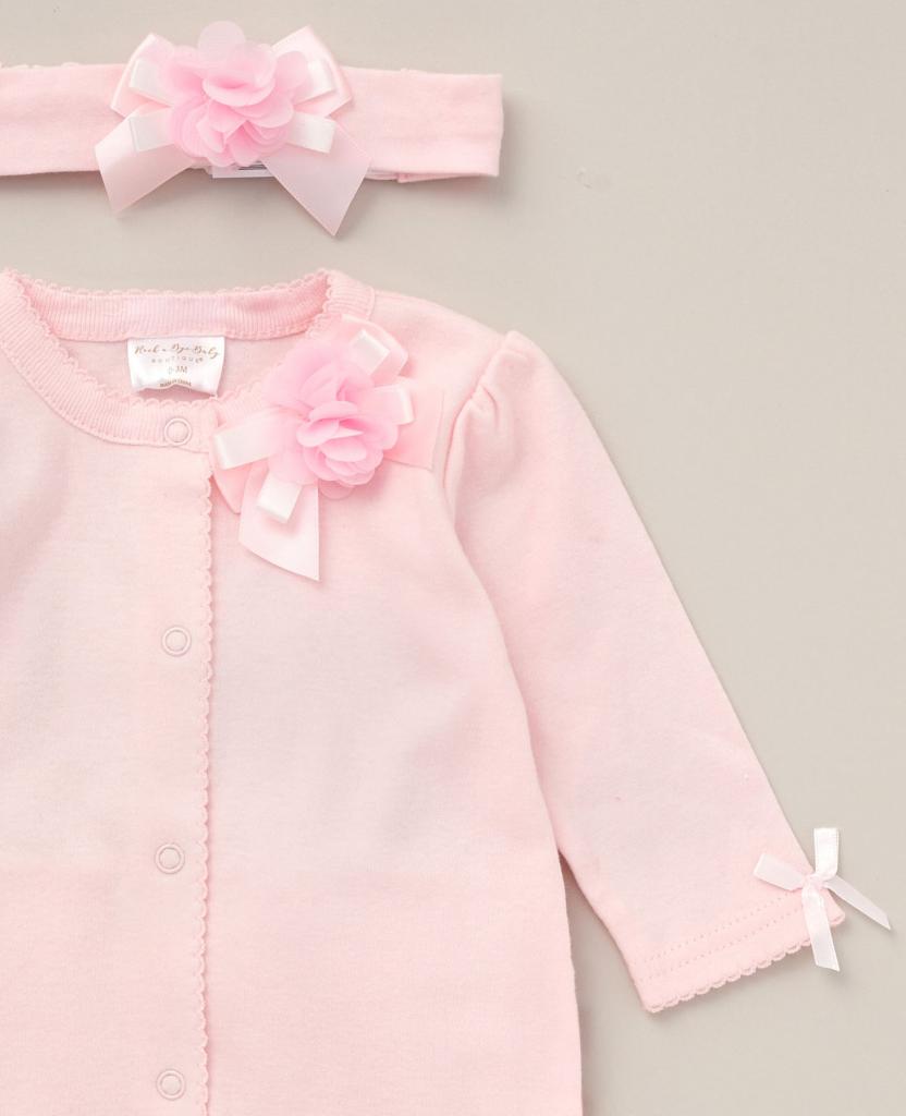 Frill Petals Sleepsuit and Headband set