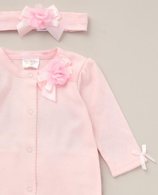 Frill Petals Sleepsuit and Headband set