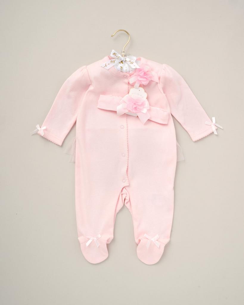 Frill Petals Sleepsuit and Headband set