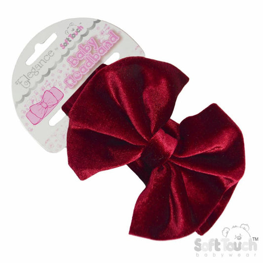 Wine Red Velvet Headband