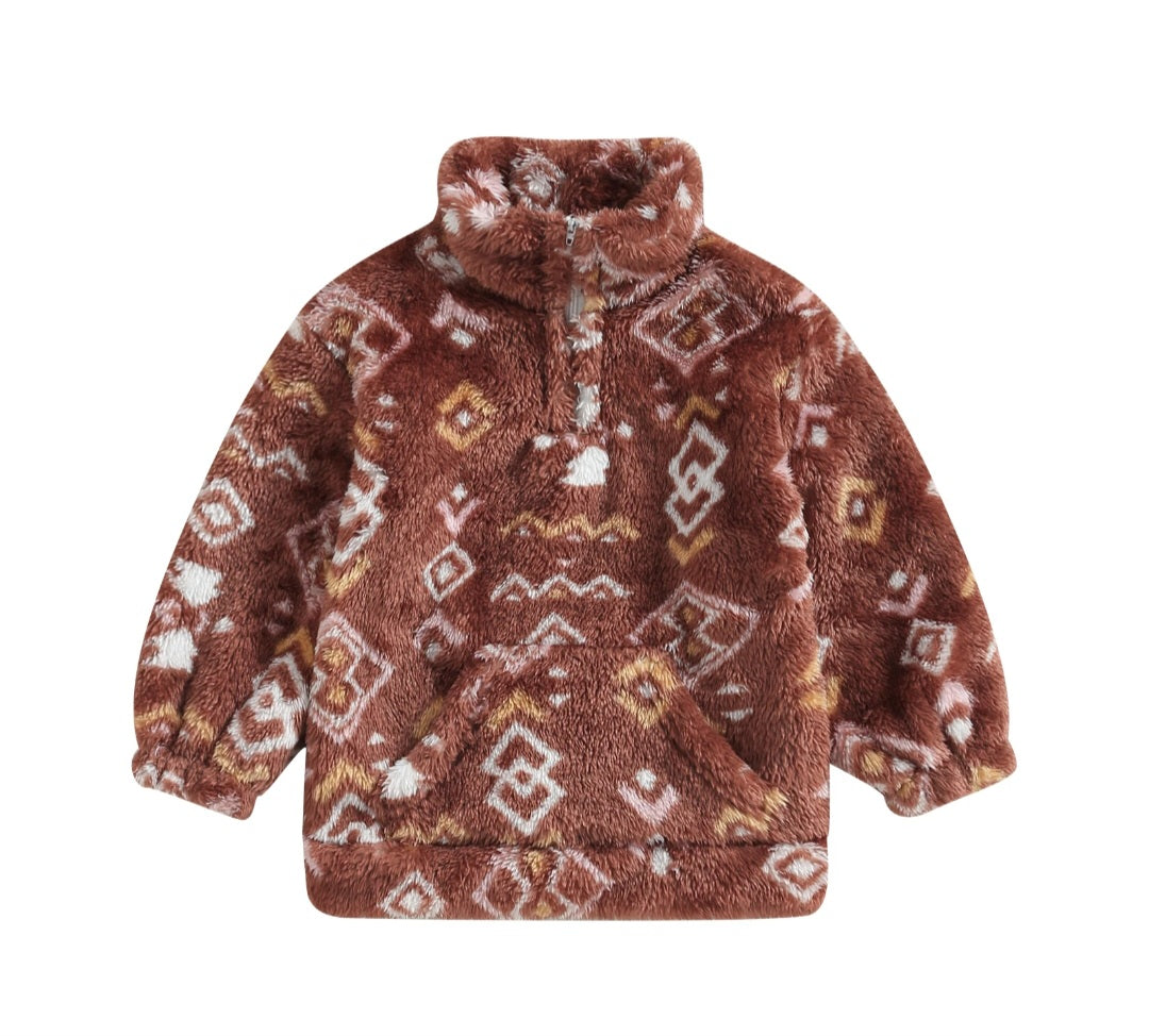 Unisex Aztec Print Fleece