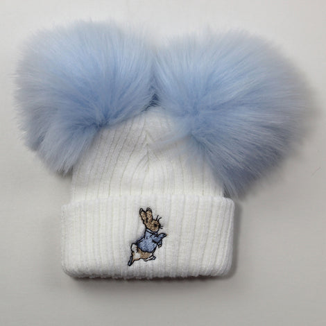 Peter Rabbit Double Pom Pom Hat