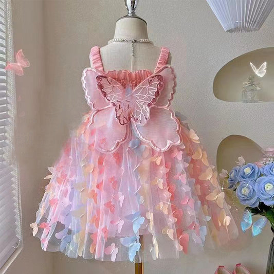 Peach Flutterby Dress