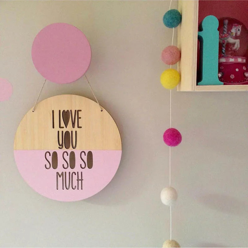 I love you Wooden hanging plaque