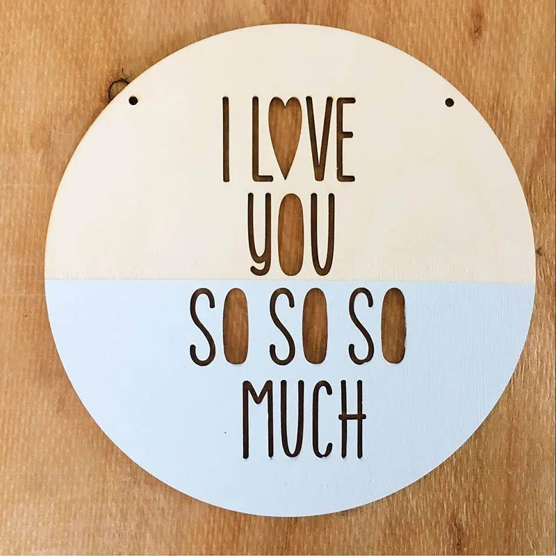 I love you Wooden hanging plaque