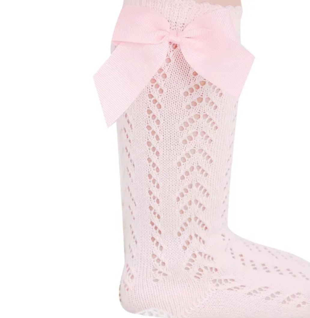 Open Knit Knee High Socks