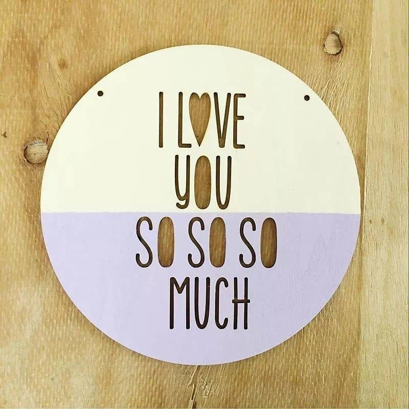 I love you Wooden hanging plaque