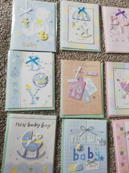 Hand made New Baby Boy Card